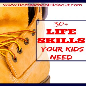 Wondering what life skills you need to equip your kids with? This list of 30 ideas is where I'm starting!