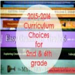 Curriculum for 2nd & 6th grades