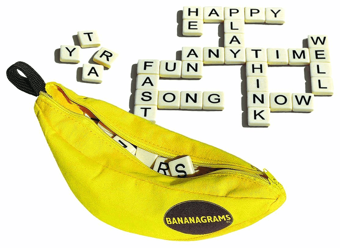 We love Banangrams! Don't miss this fun game, as well as Say Cheese Cafe.
