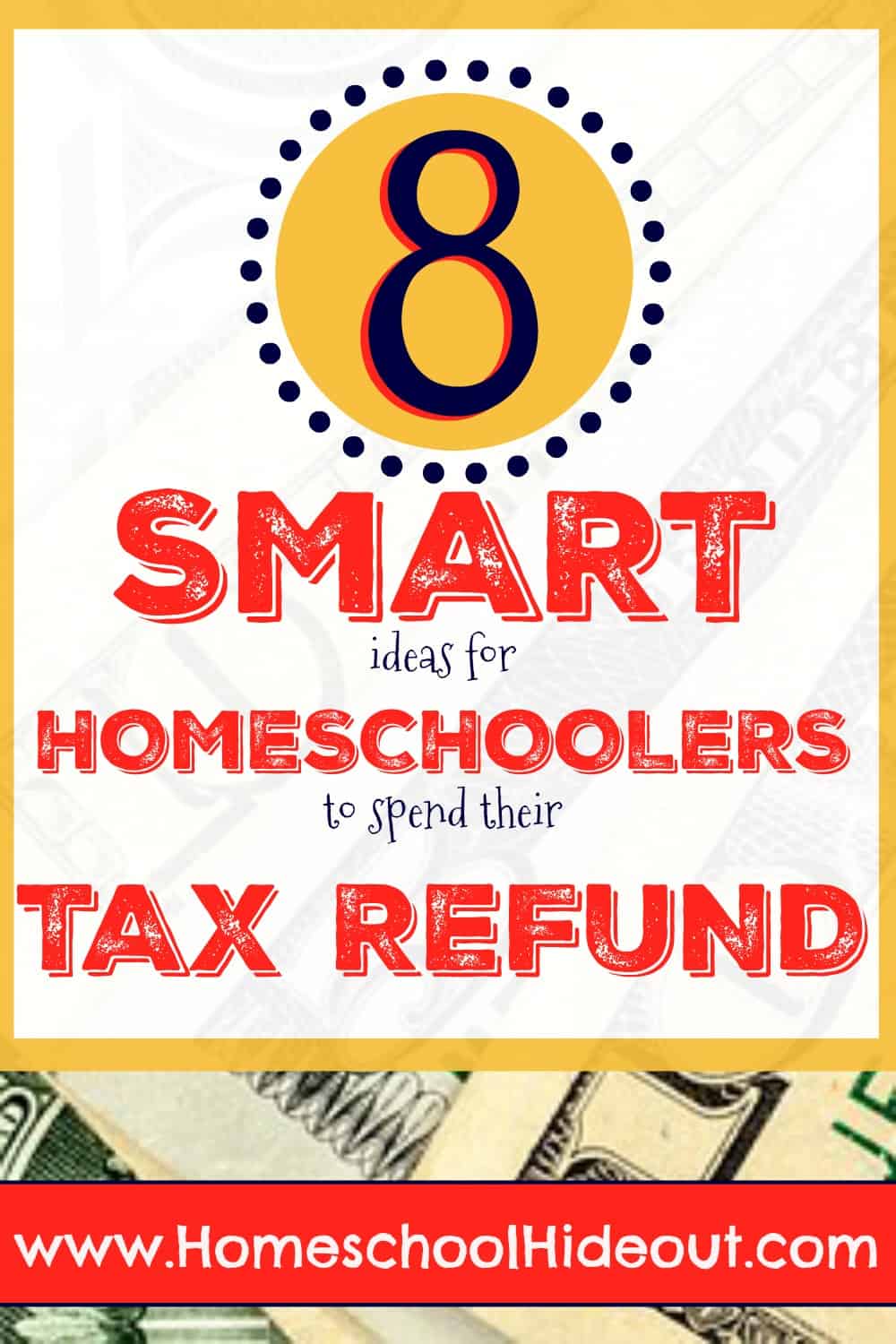 Smart ideas to help homeschoolers spend their tax refunds wisely! #4 is a MUST-DO!