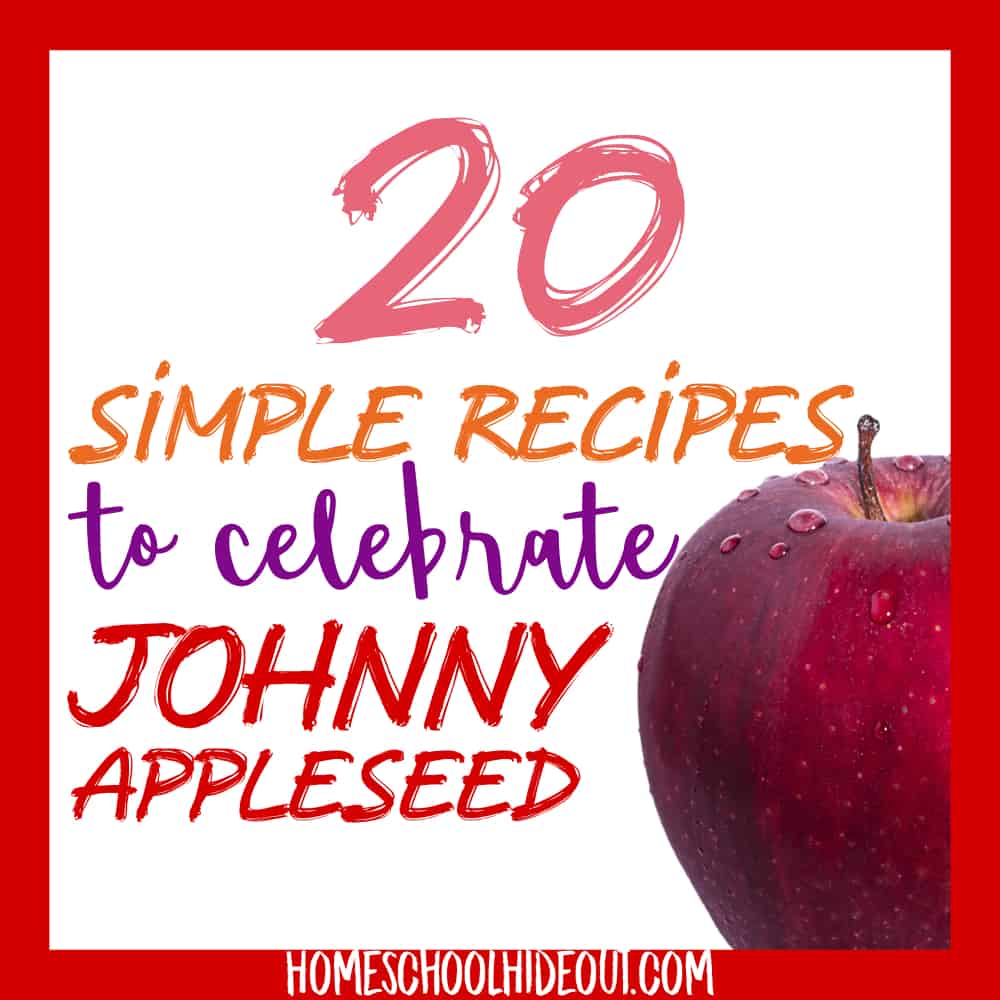 Celebrate September 8th with these super simple Johnny Appleseed recipes! They're so easy, kids can make them, too! #johnnyappleseed #kidsinthekitchen #simplerecipes #easyrecipes #apples #baking