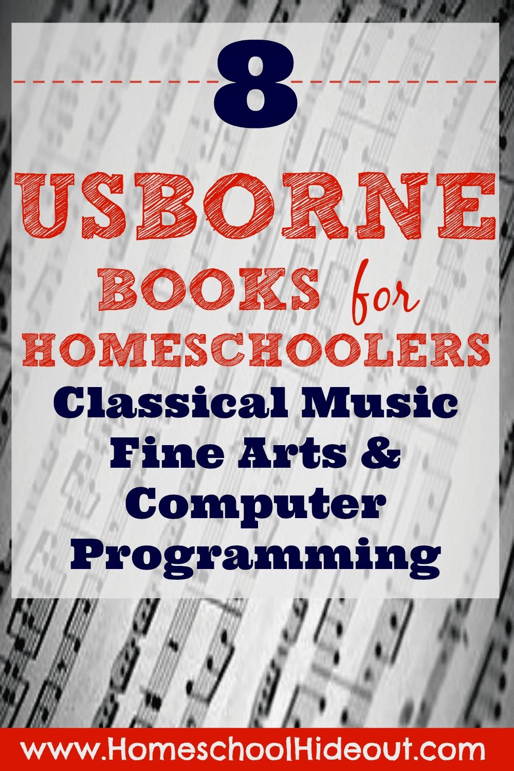 I am just LOVIING this list of Usborne books for homeschoolers! It's got the hard subjects covered: art, music and computer. SO many great resources.