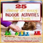 I never thought of most of these! Not your typical list of "cheap and easy indoor activities! These are great!