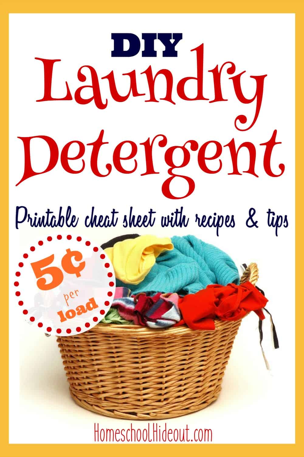 DIY laundry detergent that costs .05¢ per load and isn't filled with harmful toxins!!!