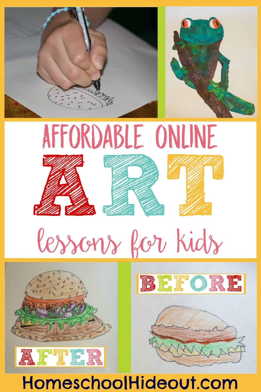 Finally! Fun and easy art lessons for kids that you can do at home!