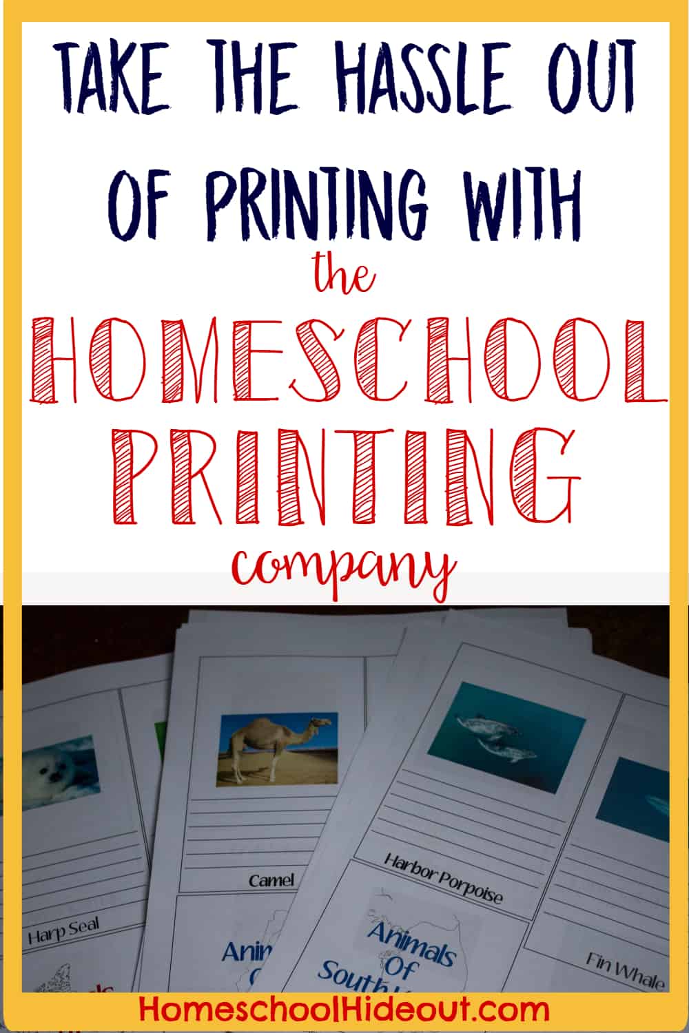 Take the hassle out of printing with the Homeschool Printing Company!