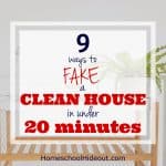 Love these 9 tips to fake a clean house in under 20 minutes! No more tornado-zone welcoming our guests!