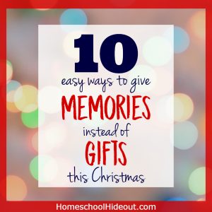Experience Christmas like never before! Check out these 10 ideas to help you give memories instead of gifts. It'll be the best Christmas of your life!