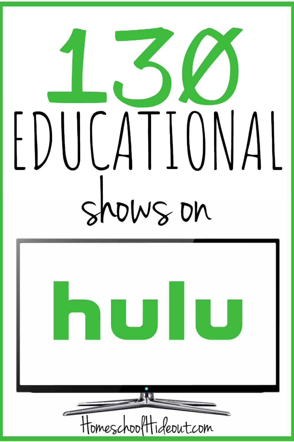 100 educational shows on Hulu that you just can't miss! #educational #homeschool #technology #hulu #onlinelearning