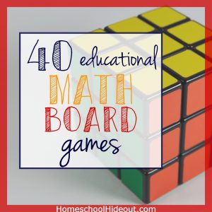 40 of the top educational math board games on the market! Take your #familygamenight to the next level!