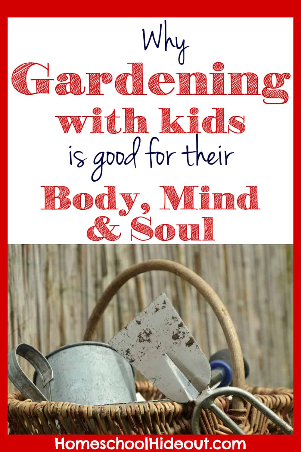 Gardening with kids is beneficial for the mind, body and soul. Get outside with your kiddos and enjoy the sunshine in your garden. #gardeningwithkids #garden #outdoorfun #getoutside #homeschoolers #gardeningforkids #gardening