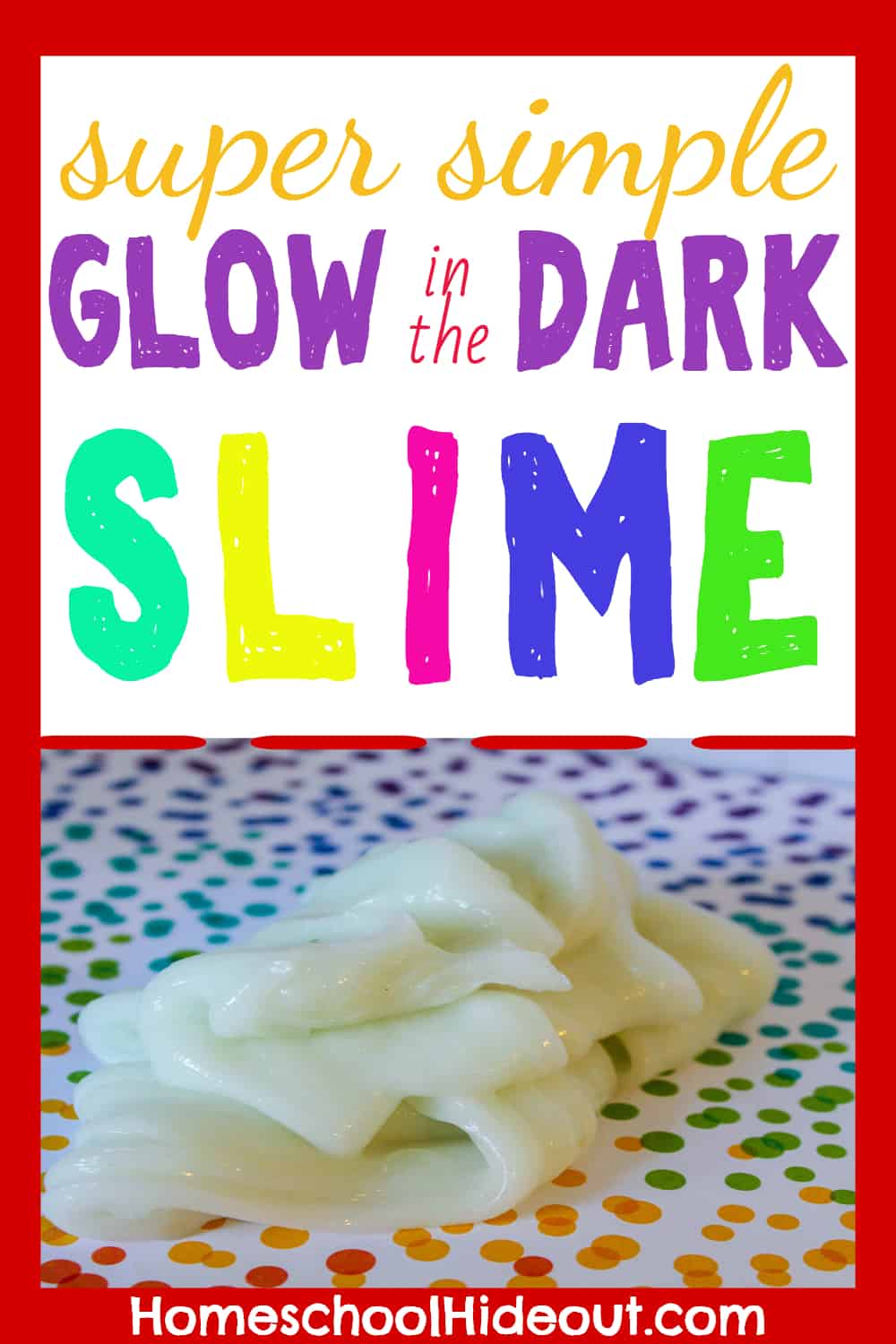 Glow in the dark slime is all the trend. With only 5 ingredients, you can whip up a batch in less than 5 minutes! And you probably already have all the ingredients!