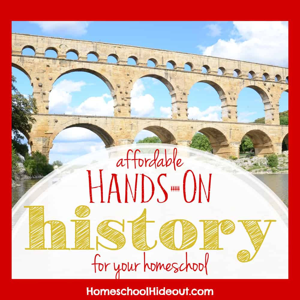 Hands-on history for your homeschool doesn't have to cost an arm and a leg! Homeschool in the Woods offers amazing bite-size unit studies to help your kids fall in love with history.