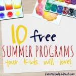 FREE Summer Programs that Kids Will Love