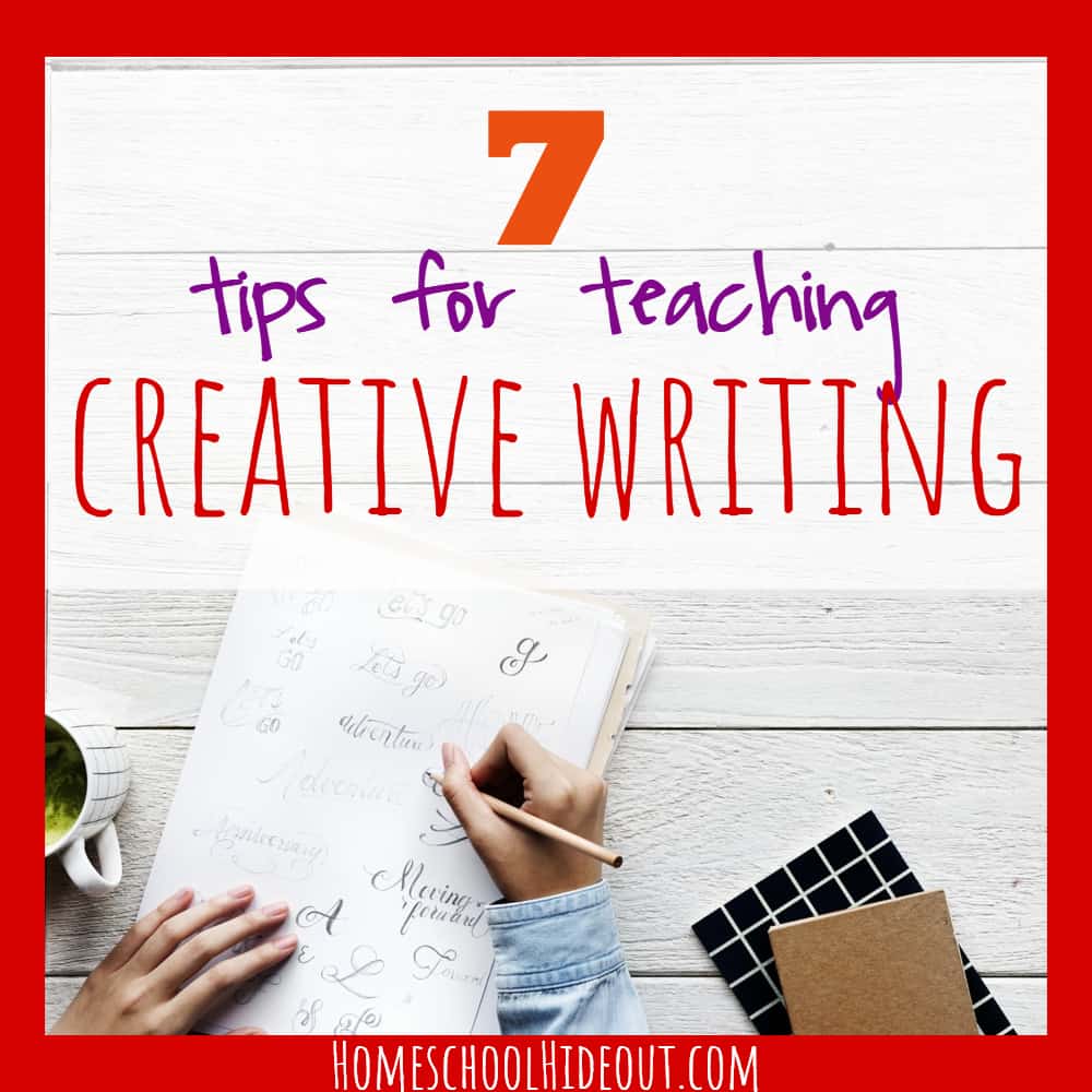Teaching creative writing can be a stressful job but with these 7 tips, it's much easier! #homeschool #creativewriting #writing #athomed #teenagehomeschoolers