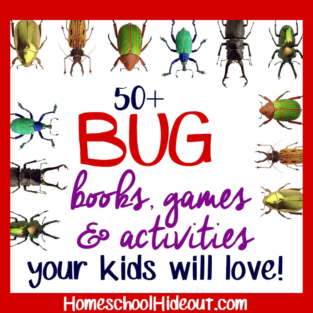 This bug unit study has it all! Fun games, books, games and even snacks that your kids will love. #bugs #unitstudy #homeschoolers #TGATB #TGATBanthropods #anthropods #insects #