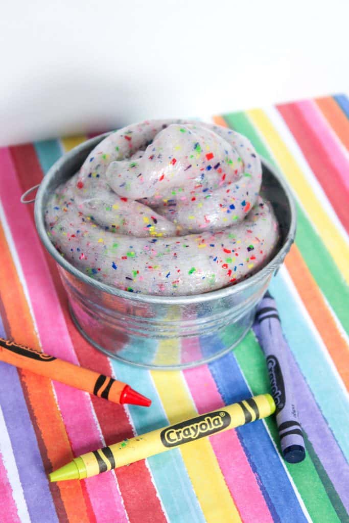 Quick & Easy Crayon Slime Recipe - Homeschool Hideout