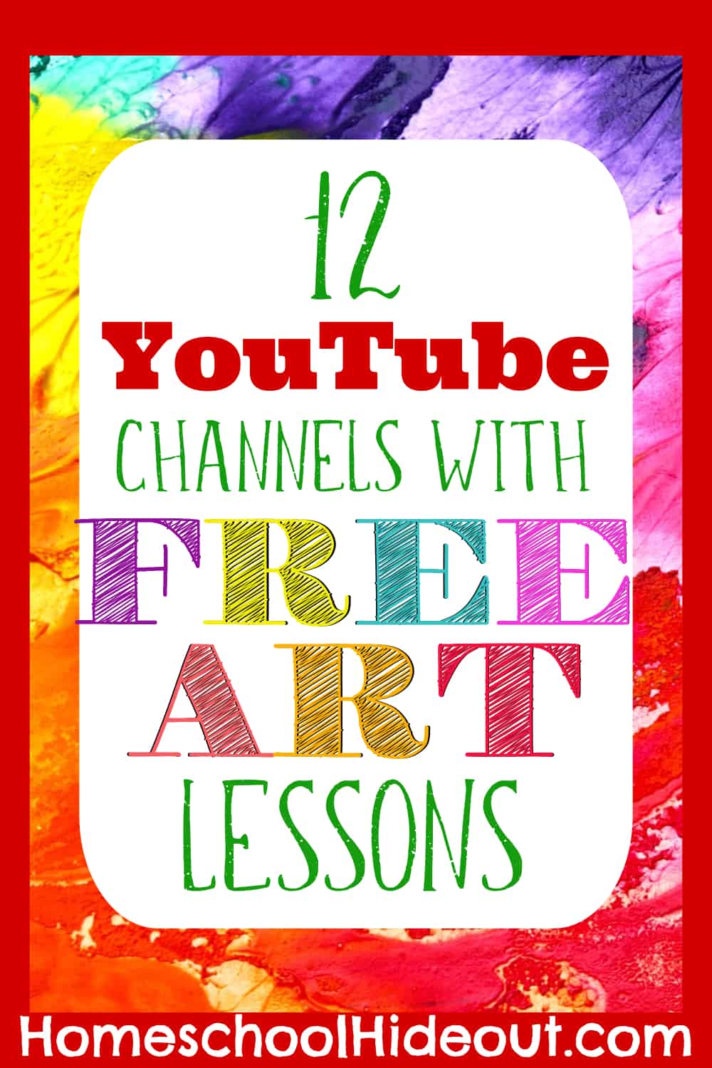 Let your budding artist grow with art lessons on YouTube! #art #acrylic #painting #homeschoolers #homeschooling #artforhomeschoolers #freeartlessons
