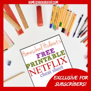 Looking for educational shows on Netflix? We've got over 150+ ideas to help you homeschool...or just for fun! #homeschoolers #homeschooling #netflix #educationalshowsonnetflix #learnwithnetflix #onlinelearning #homeschoolwithtechnology #netflixstreaming
