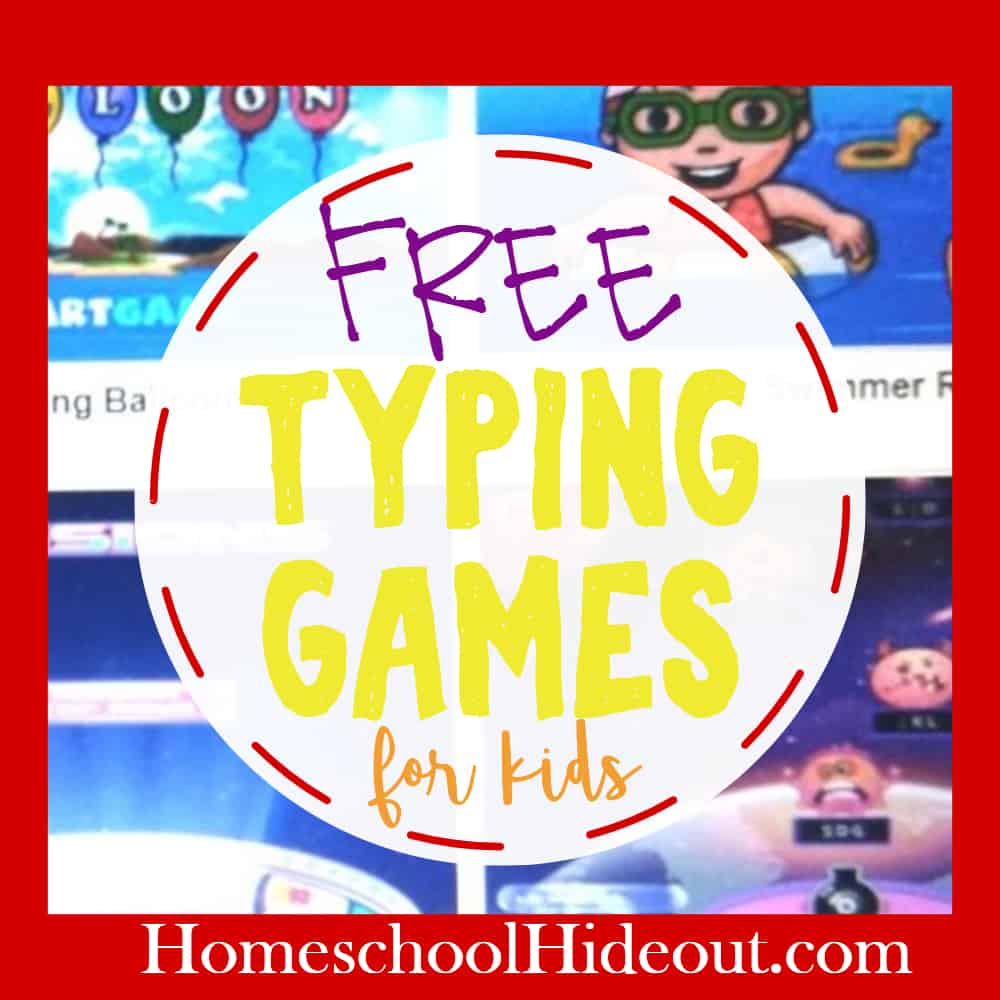 Check out these free typing games for kids! They'll learn home row and so much more, while having fun! #typingclass #typing #typinggames #homeschoolers #homeschooling