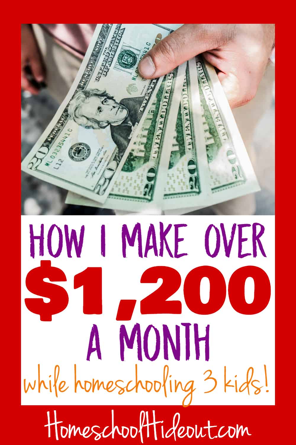 Check out how I make $1,000 a month from home, while homeschooling my kids! #bloggingincome #blogging #makemoneyathome