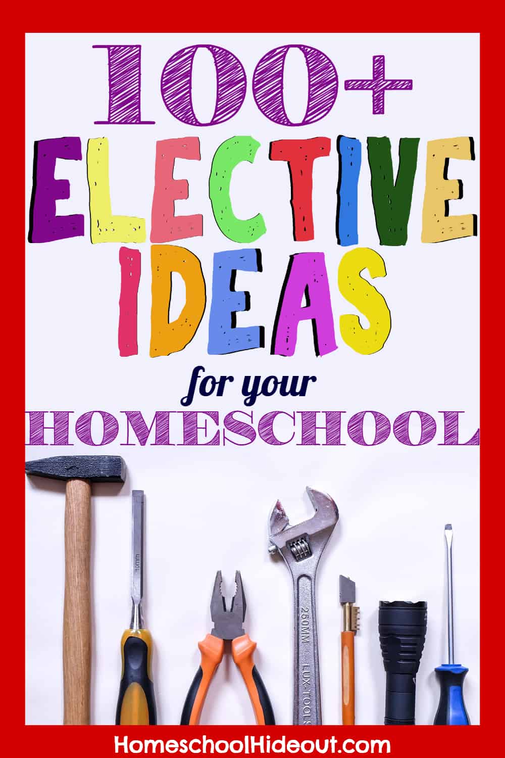 Looking for high school elective ideas for homeschoolers? From marine biology to history of rock and roll, this list has it ALL! #homeschool #highschool #electives #100list