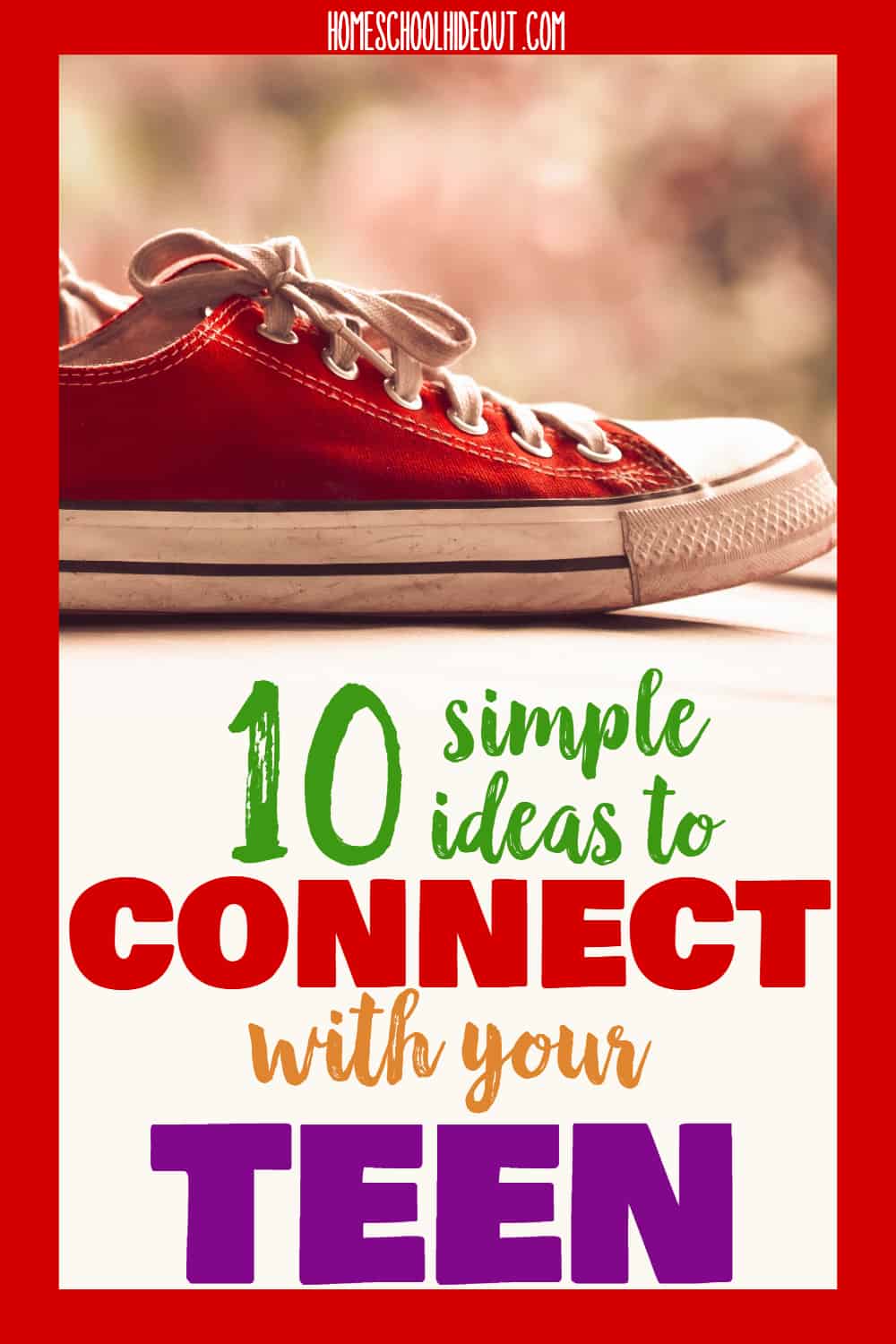 Trying to connect with teens doesn't have to be stressful. These 10 ideas are simple enough to do today but make a HUGE impact on your relationship with your kiddos! #parentingteens #positiveparenting #intentionalparenting