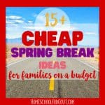 Looking for cheap spring break ideas for families? These ideas are perfect for making memories while not breaking the bank! #springbreak #familytime #vacationonabudget #cheapvacation