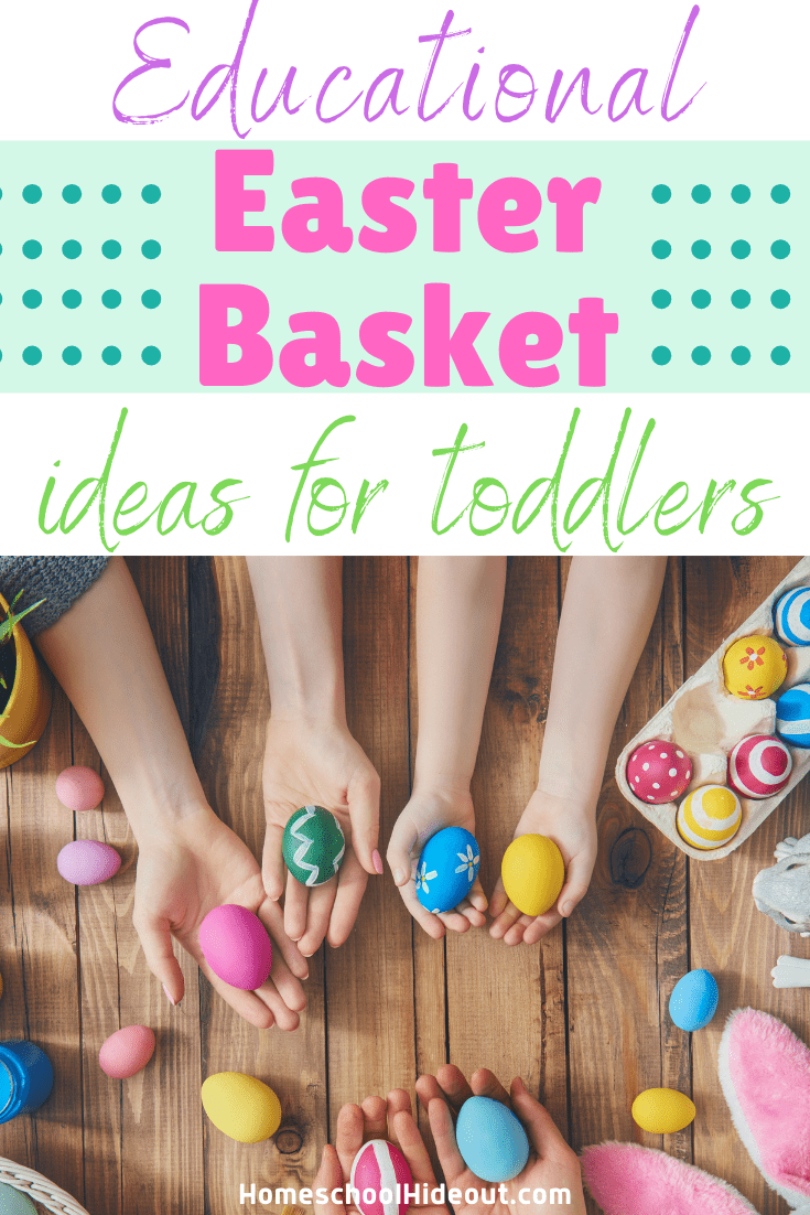 Avoid junk! Check out these simple and educational Easter basket ideas for toddlers!