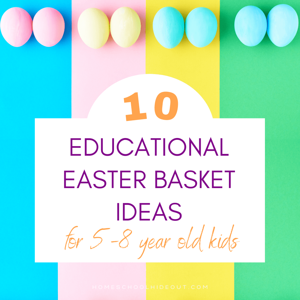 Such great educational Easter basket ideas! I am in LOVE! No more junk to fill our baskets!