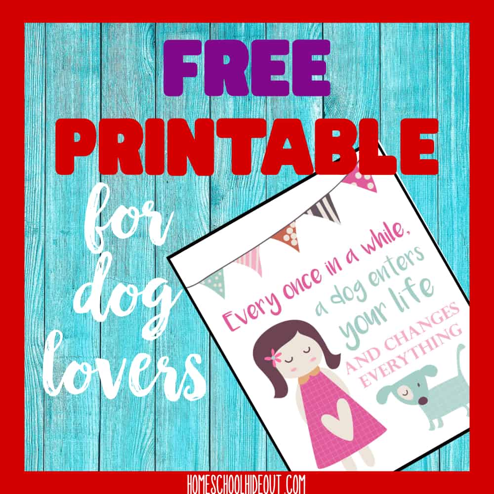 This free puppy printable is exactly what our home needed! A gentle reminder that dogs can change our lives! #dogprintables #puppy #printables #puppyfreebies