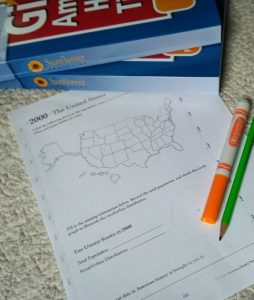 The Giant American History Timeline is the perfect hands-on history timeline for homeschoolers. It requires them to do their own research while learning! #homeschooling #timelines #history #handsonlearning