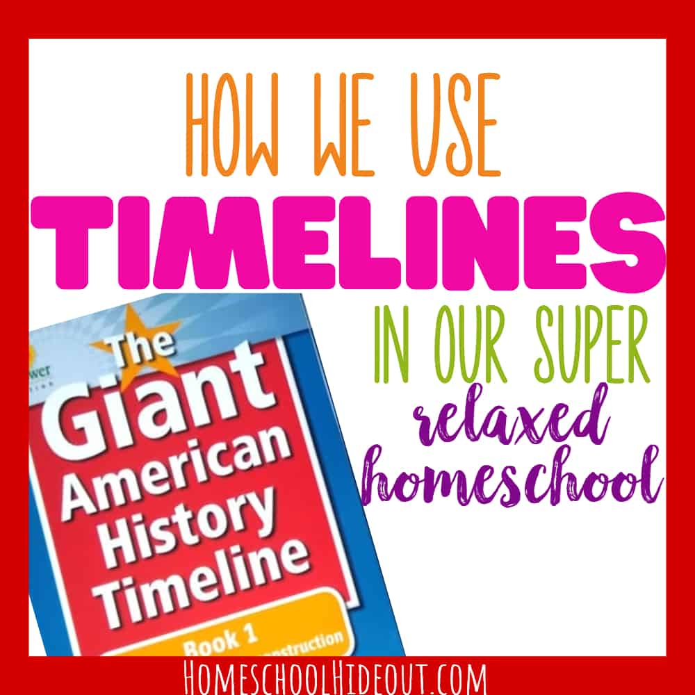 The Giant American History Timeline is the perfect hands-on history timeline for homeschoolers. It requires them to do their own research while learning! #homeschooling #timelines #history #handsonlearning