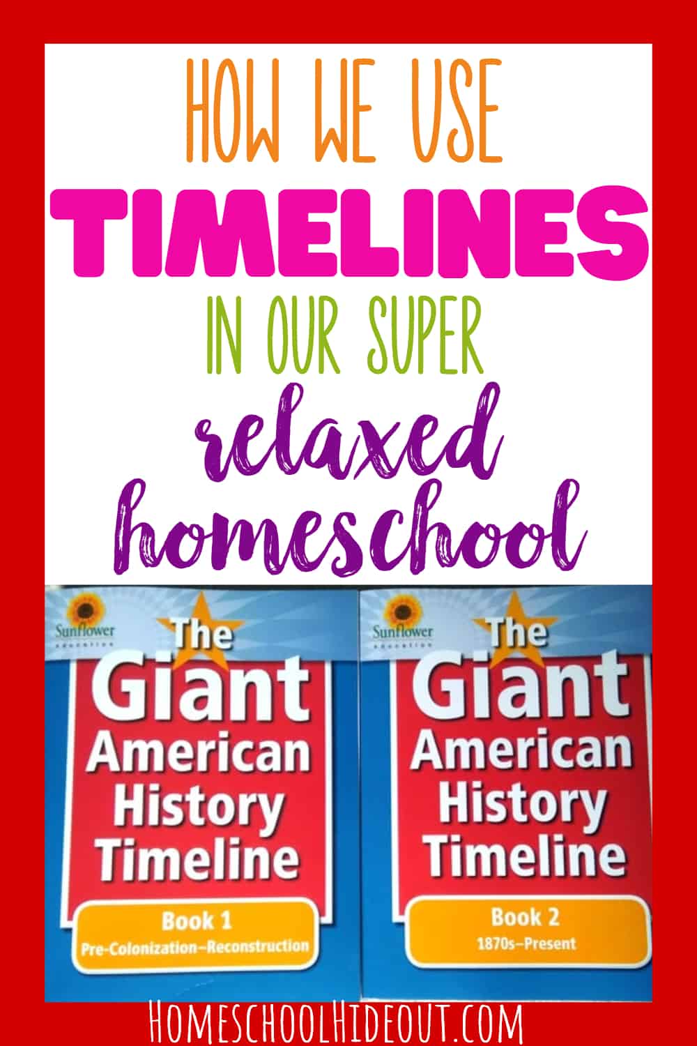 The Giant American History Timeline is the perfect hands-on history timeline for homeschoolers. It requires them to do their own research while learning! #homeschooling #timelines #history #handsonlearning