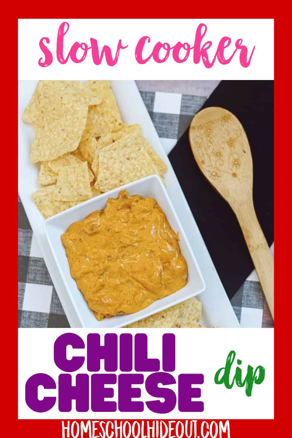 Looking for a super quick and easy Crockpot Chili Cheese Dip? This one is as yummy as it is easy.