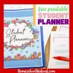Printable Student Planner for Homeschoolers