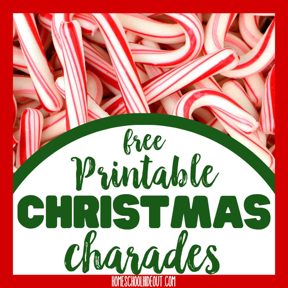 This quick and easy Christmas charades game for kids is the perfect free printable for the holiday party! Funny and cheap, it's a win/win! #christmasgames #charades #cheapentertainment #cheapparty