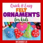 These easy felt ornaments for kids are perfect! Our tree looks gorgeous and we made so many memories! #handmadechristmas #handmade #christmas #tree #ornaments