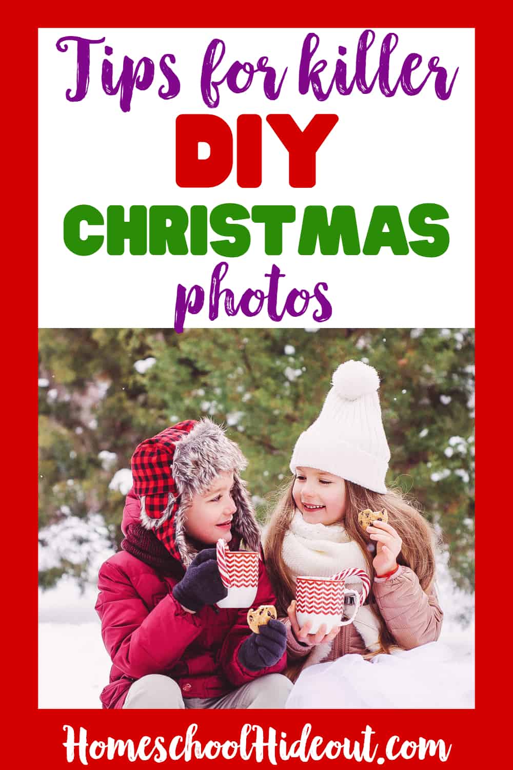 Save money and take killer DIY Christmas family photos! #holiday #photos #DIYphotography #christmasdiy