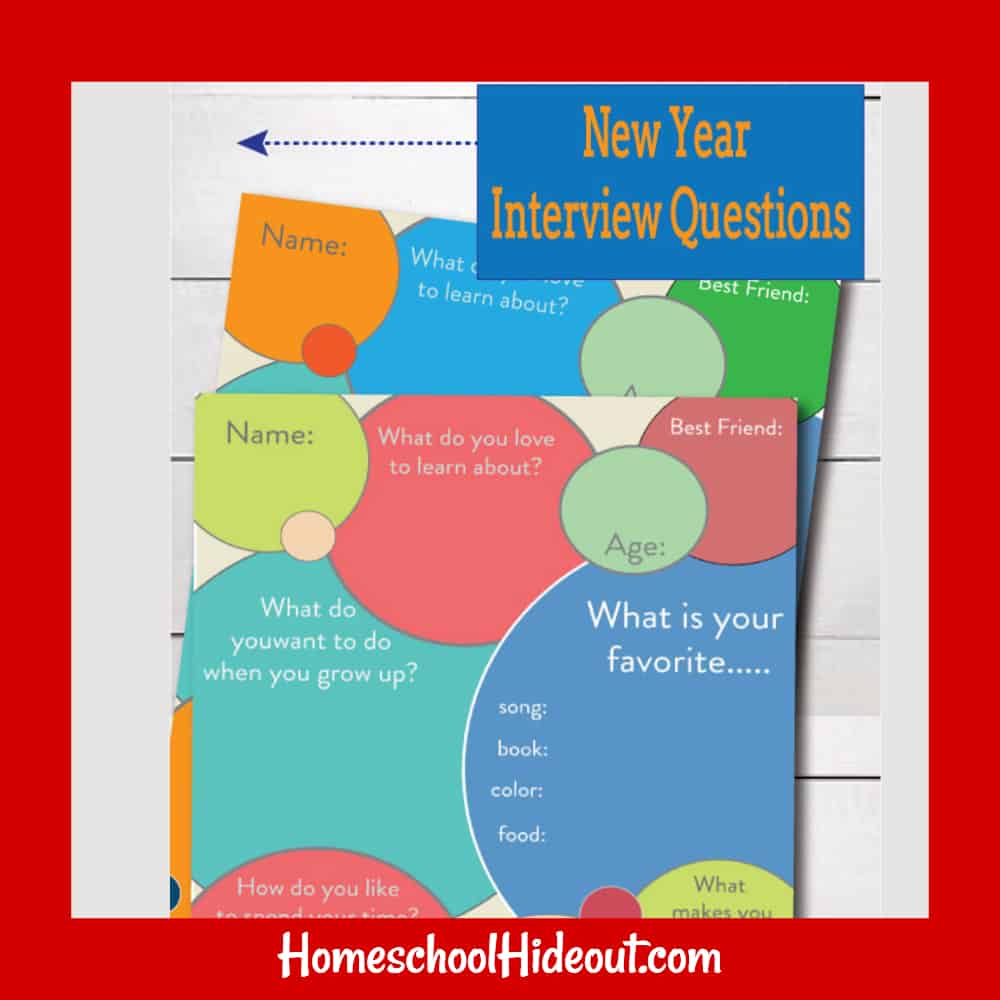 It's so much fun to do these! 2020 New Year Interview for kids, we're so making this a tradition. #newyears #kidsactivities #freeprintables