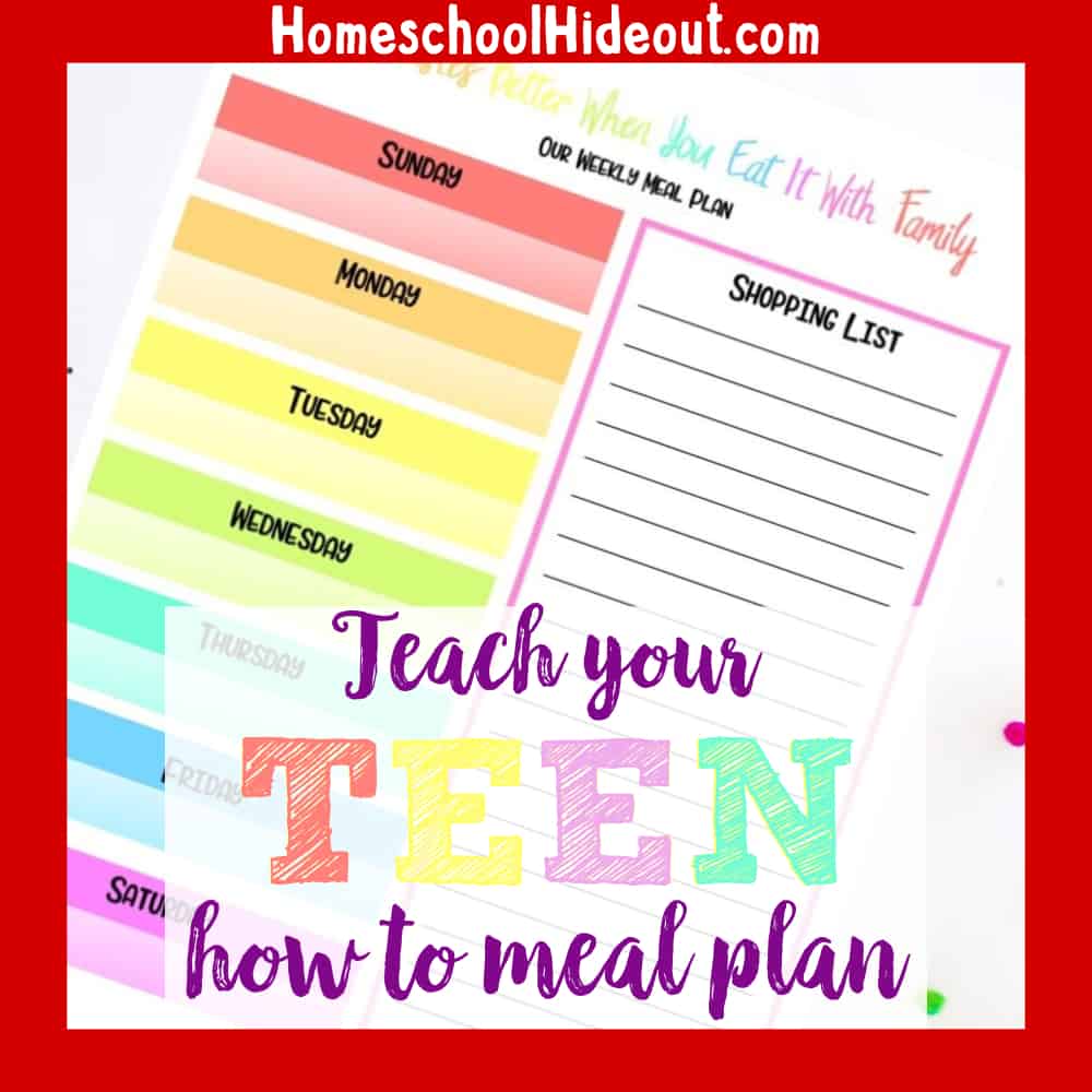 You can teach teens how to meal plan in just a few easy steps! These are things I would've never thought of, until now! #mealplanning #parentingteens #teenagers #lifeskills #teachingkidstobudget