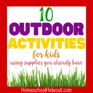 Looking for easy outdoor activities to keep your kiddos busy? These are simple but so much fun! #quarantined #kidsactivities #getoutside #gooutside #backyard