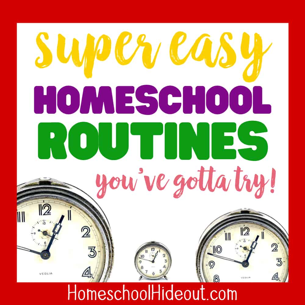 Create an easy homeschool routine with these tips and free printable! #freebies #printable #homeschool #routine
