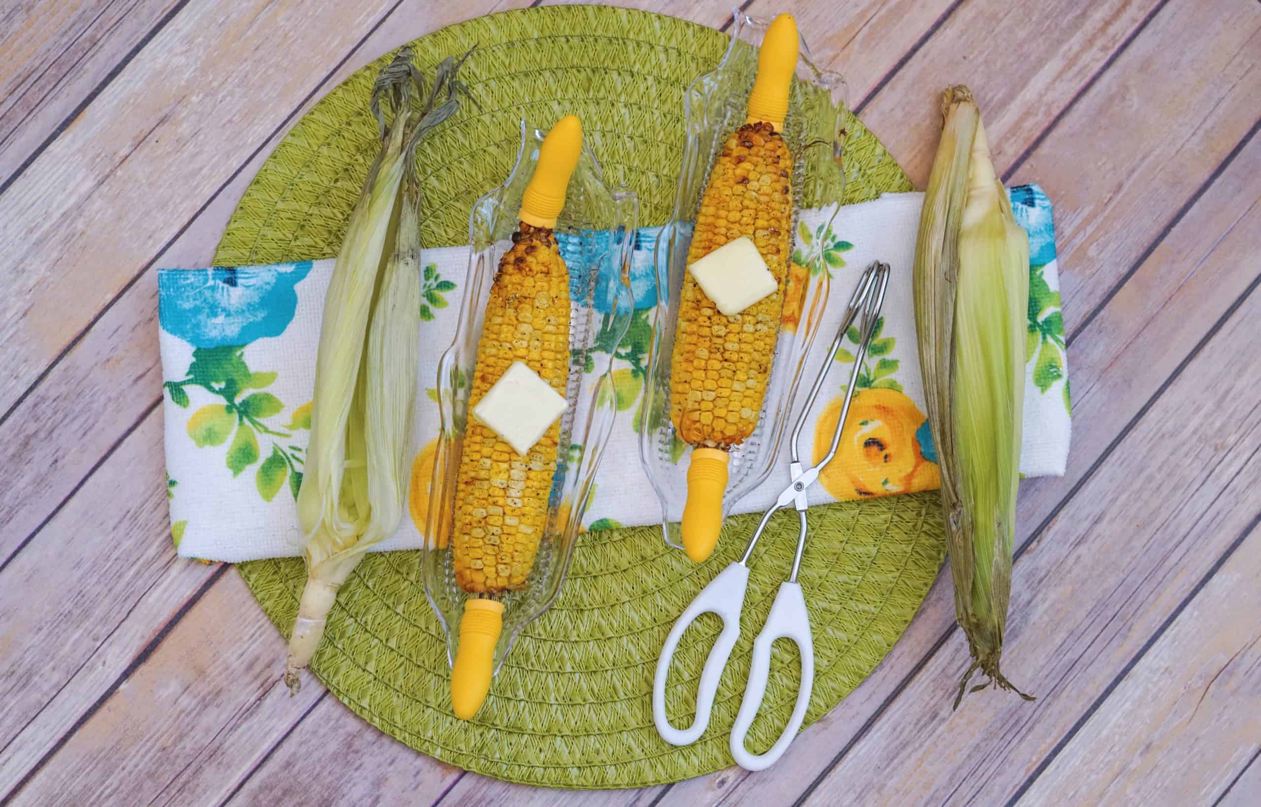 This air fryer corn on the cob is so yummy and just as easy as can be! The whole family loves it and I love that I don't have to boil the water and wait around. Just toss it in the air fryer and let it work it's magic!