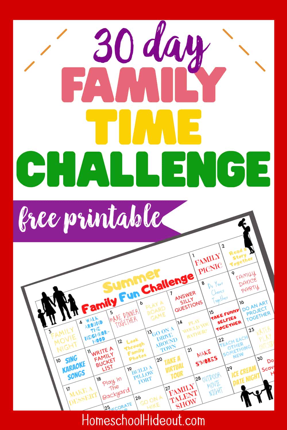 This Family Fun Challenge is JUST what we need! It's so much fun and we've enjoyed the extra family time together with the kids!
