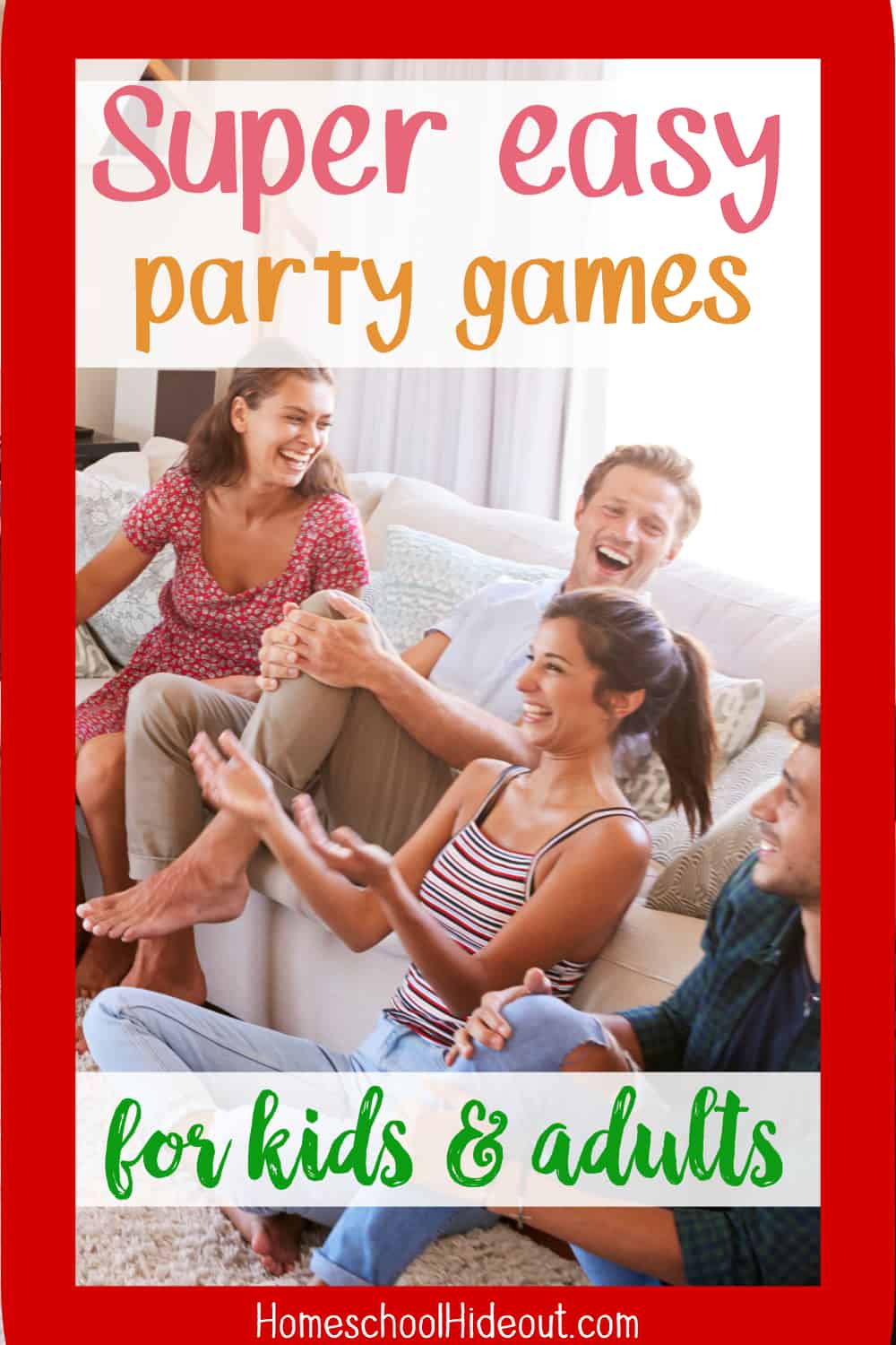 These party games for kids and adults are quick, easy and sure to be a hit with all ages! I especially love #2 and always play it at our parties.