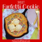 Simple Funfetti Skillet Cookie