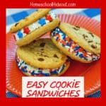 Red, White & Blue Cookie Sandwiches