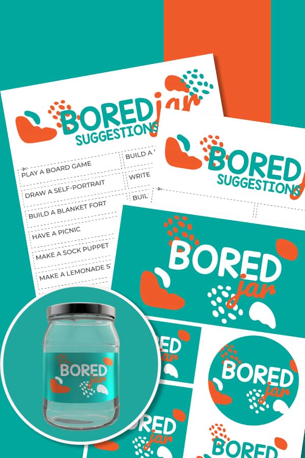 This bored jar is perfect for when I'm wondering what to do when the kids are bored! Easy ideas and it stops all the fussing!