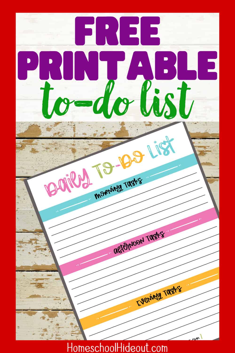 This printable daily to-do list has made homeschooling so much easier! I use it for my business and my kids use it for chores and school! Perfect for the whole family and best of all, it's FREE!